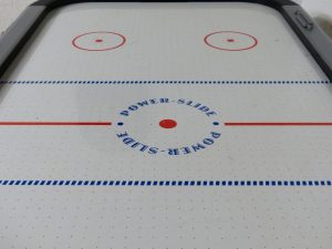  Closeup of air hockey table